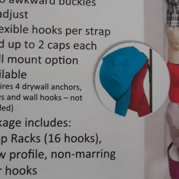 Over Door 'Cap Rack' Organizer New in Box 2 Pack - Picture 6 of 6